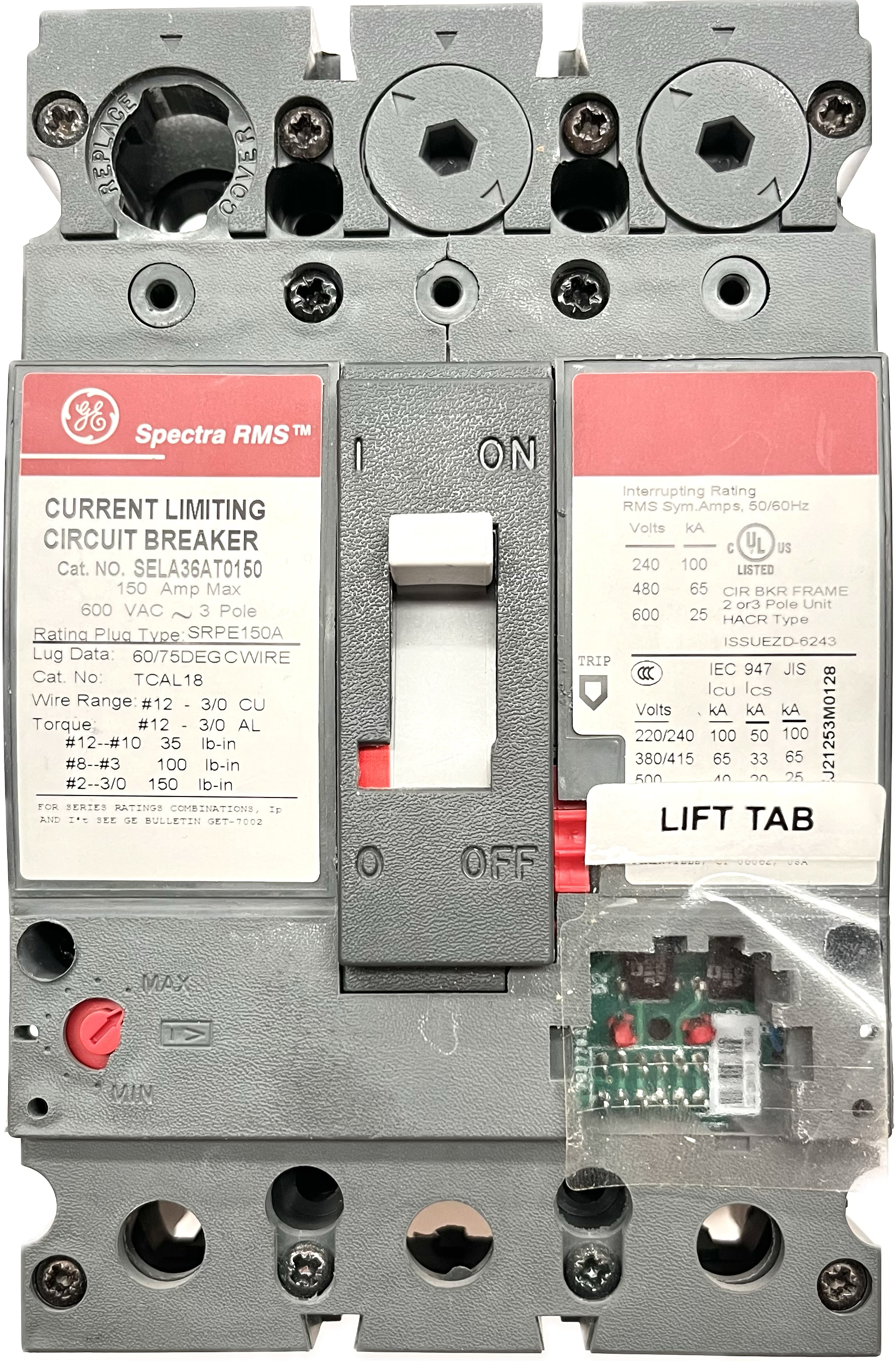 Featured image for “Interruptor SPECTRA GE DE 150A SELA36AT0150”