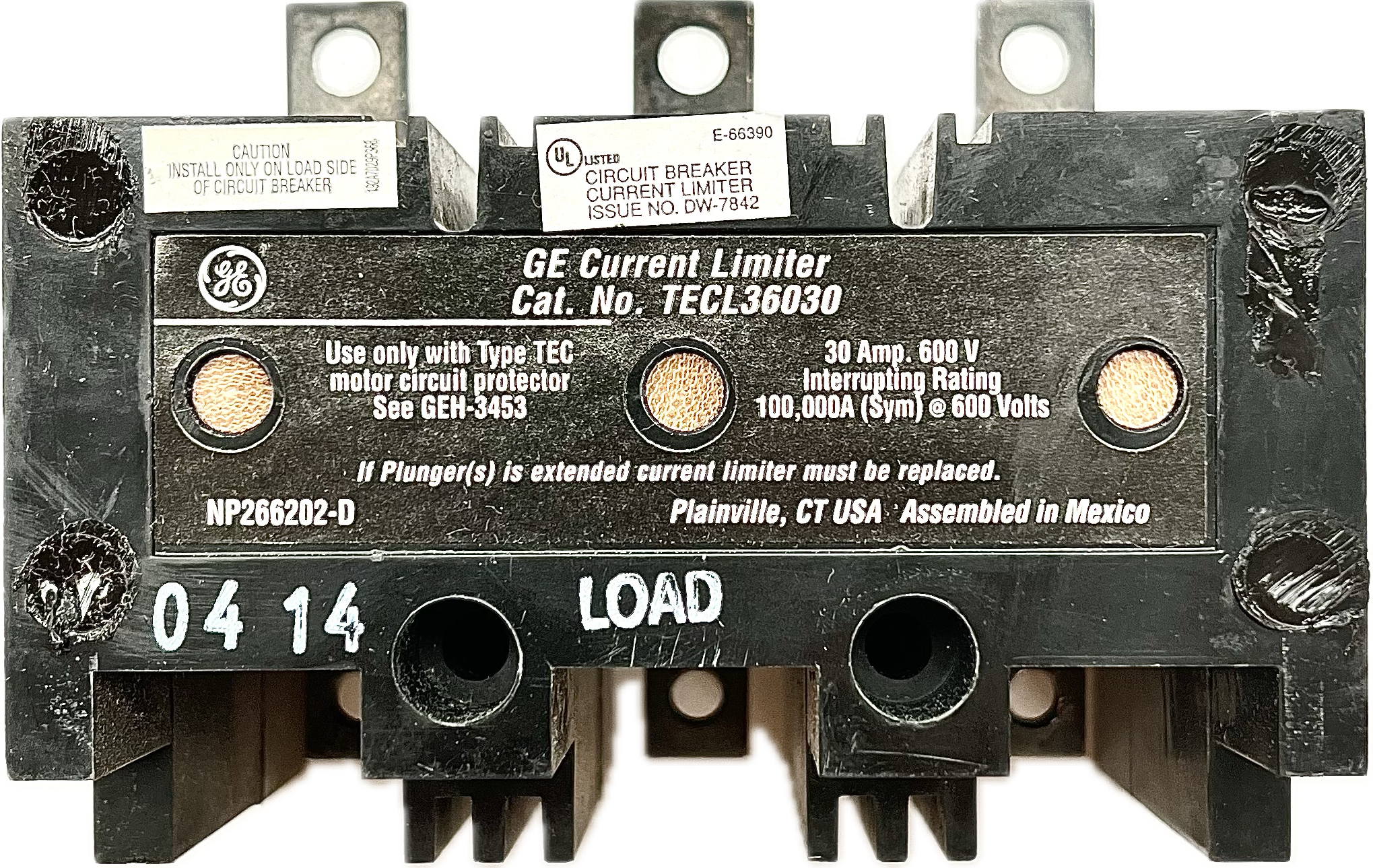 Featured image for “TECL36030 Limitador de Corriente 30AMP 600V 3P, MARCA GENERAL ELECTRIC”