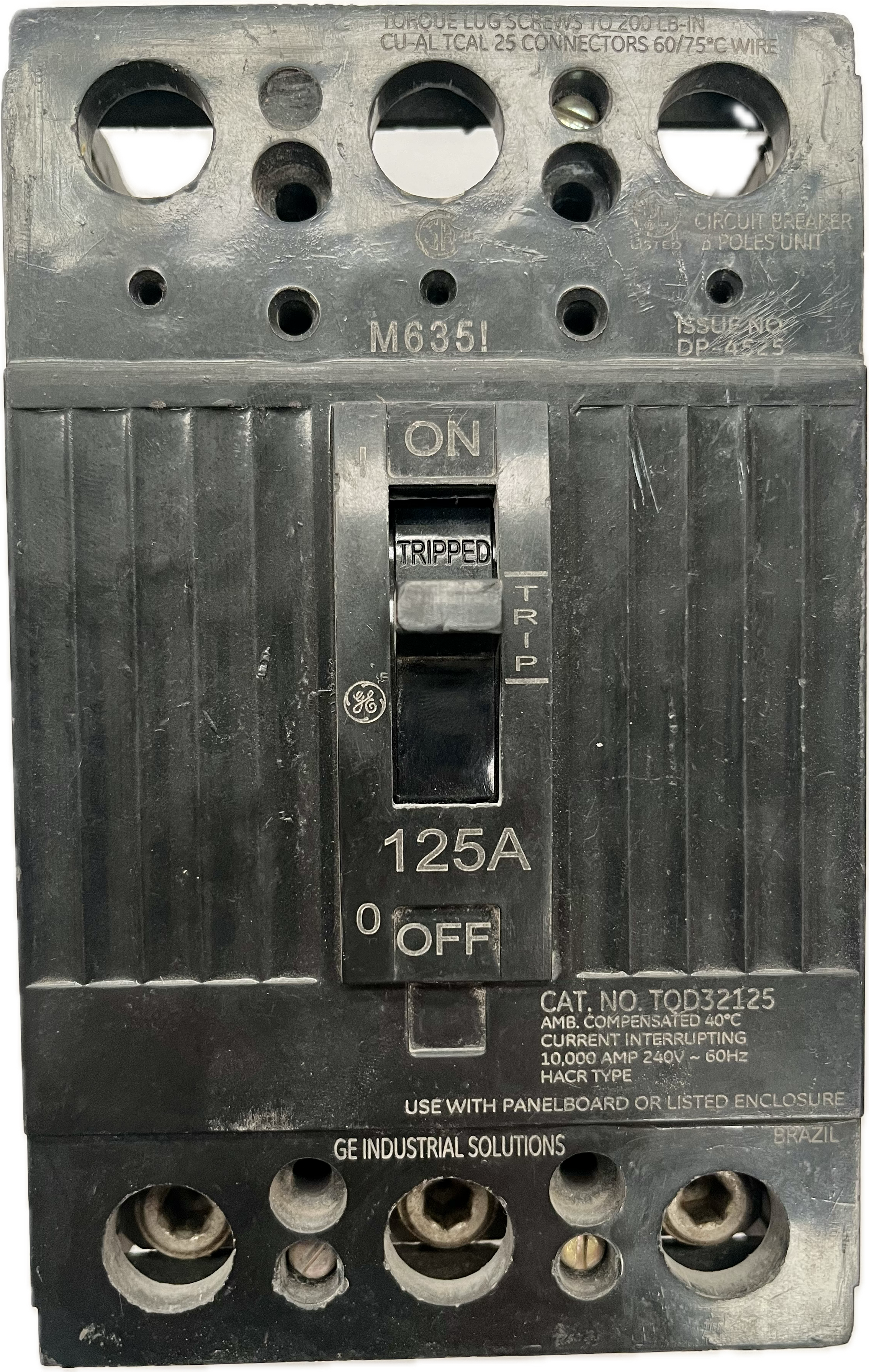 Featured image for “THQD32125 INTERRUPTOR 3P 125A GE”