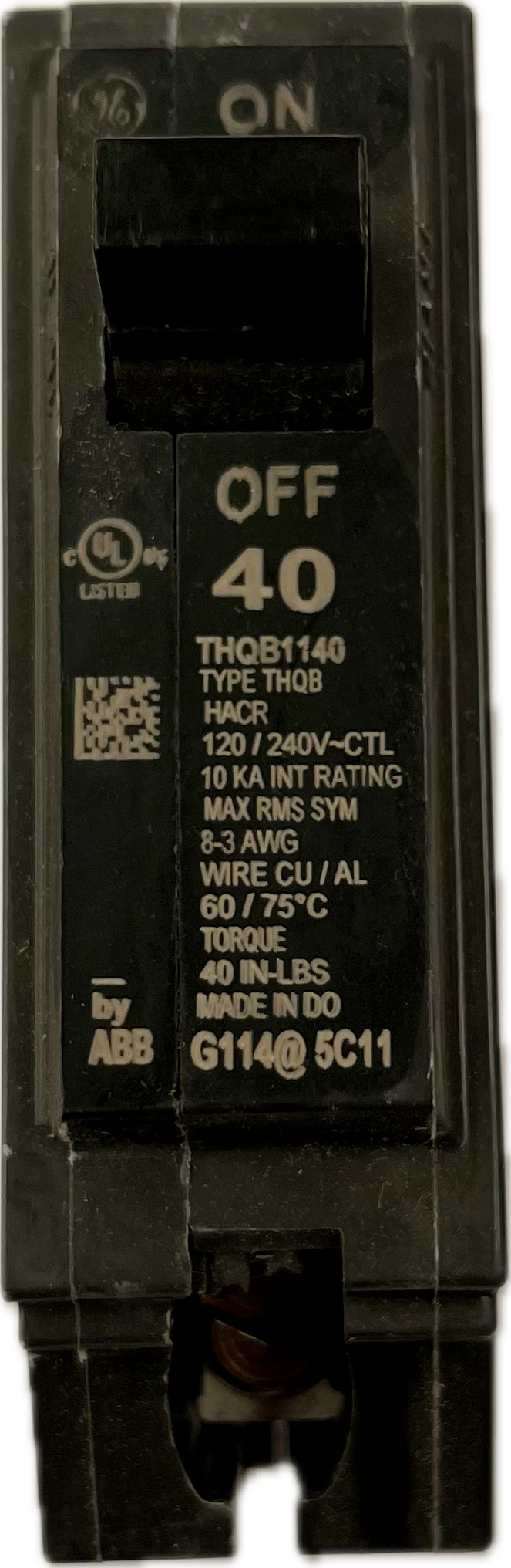 Featured image for “THQB 1140 Interruptor Atornillable 1P 40A GE”