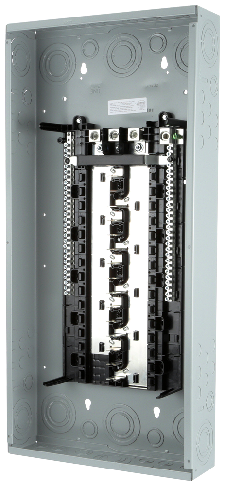 Featured image for “CENTRO DE CARGA CON 30 ESPACIOS/24 CIRCUITOS, 3 FASES, 4 HILOS, 120/240 V, 200 AMP, NEMA1 SIEMENS”